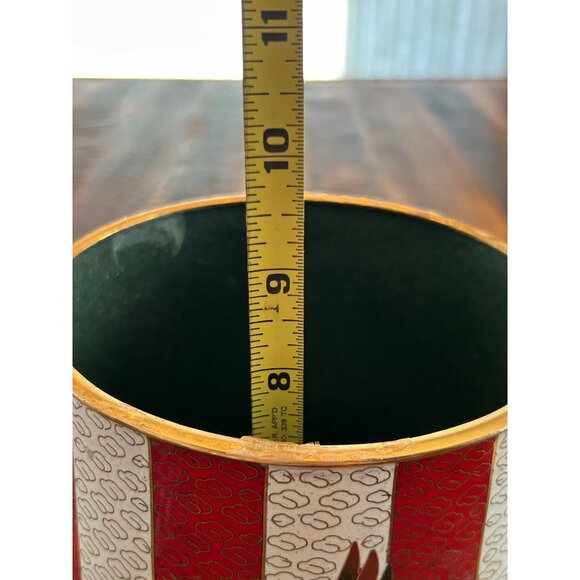 Patriotic Cloisonné  Striped Metal Eagle Adult Urn With Lid - Picture 11 of 12